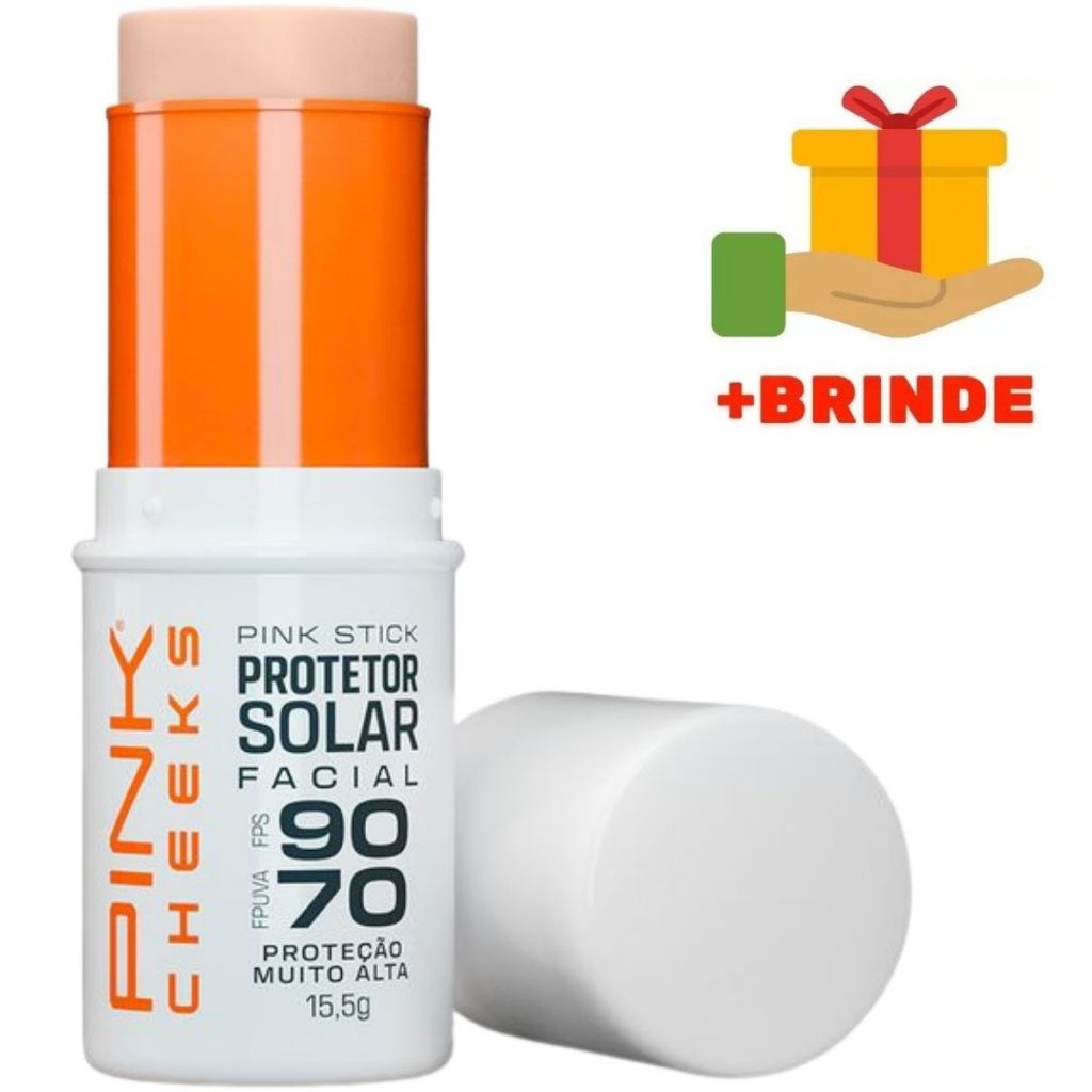 Protetor Solar E Base Pink Stick FPS 90 Cor 10 Km - Pink Cheeks