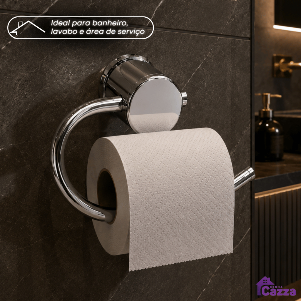 Suporte De Rolo De Papel Higiênico Acessórios Banheiro METAL INOX Cromado