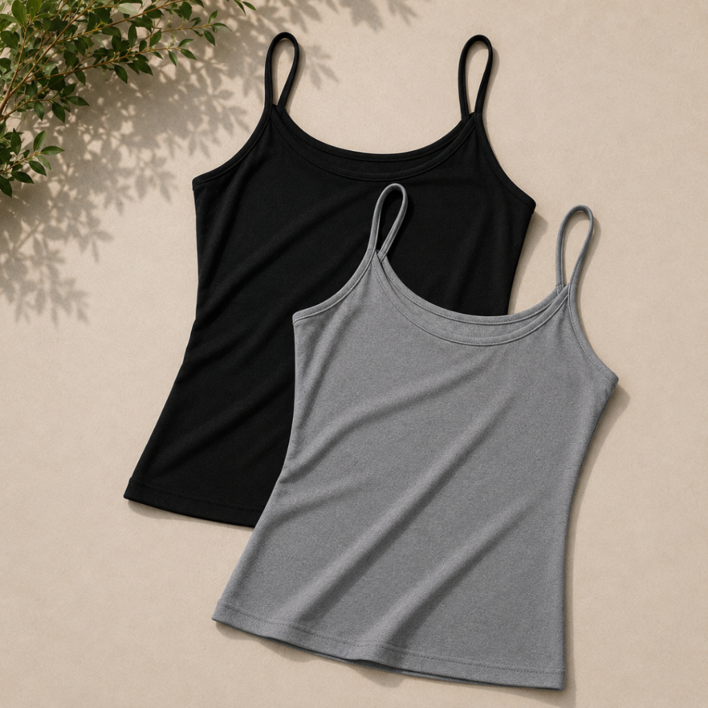 Regata ou 1 Regata Feminina Alça Fina Básica Moda Basic Blusinha Suplex