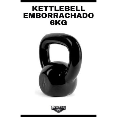 Kettlebell Emborrachado  6 kg - Resistente, Versátil, Ergonômico