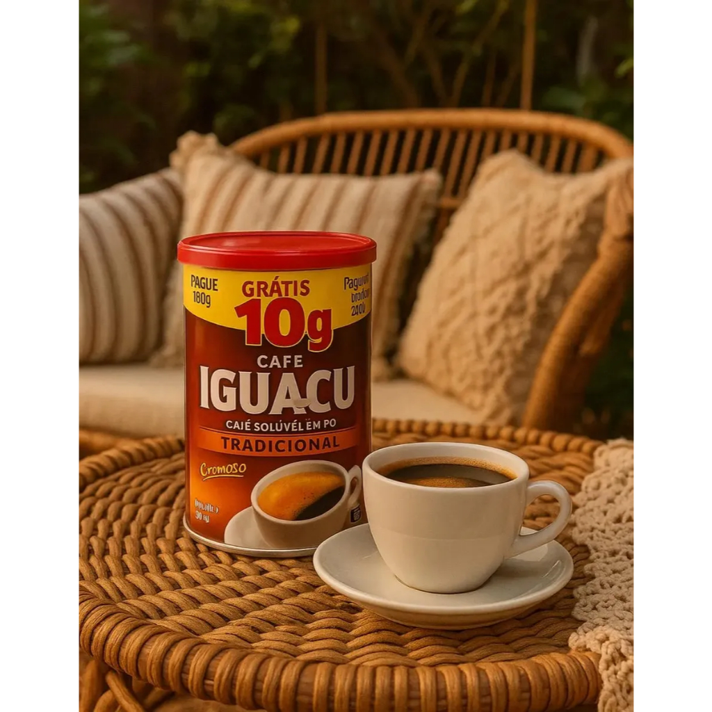 Café Solúvel Iguaçu Tradicional em Pó sem Glúten Lata 200g