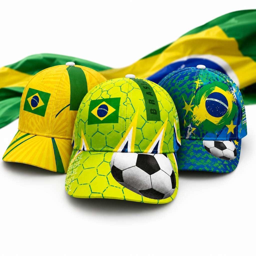 Boné Infantil Brasil Torcida Mirim Mini Para Crianças Copa do Mundo Menino Menina 2026 1 Até 5 Anos