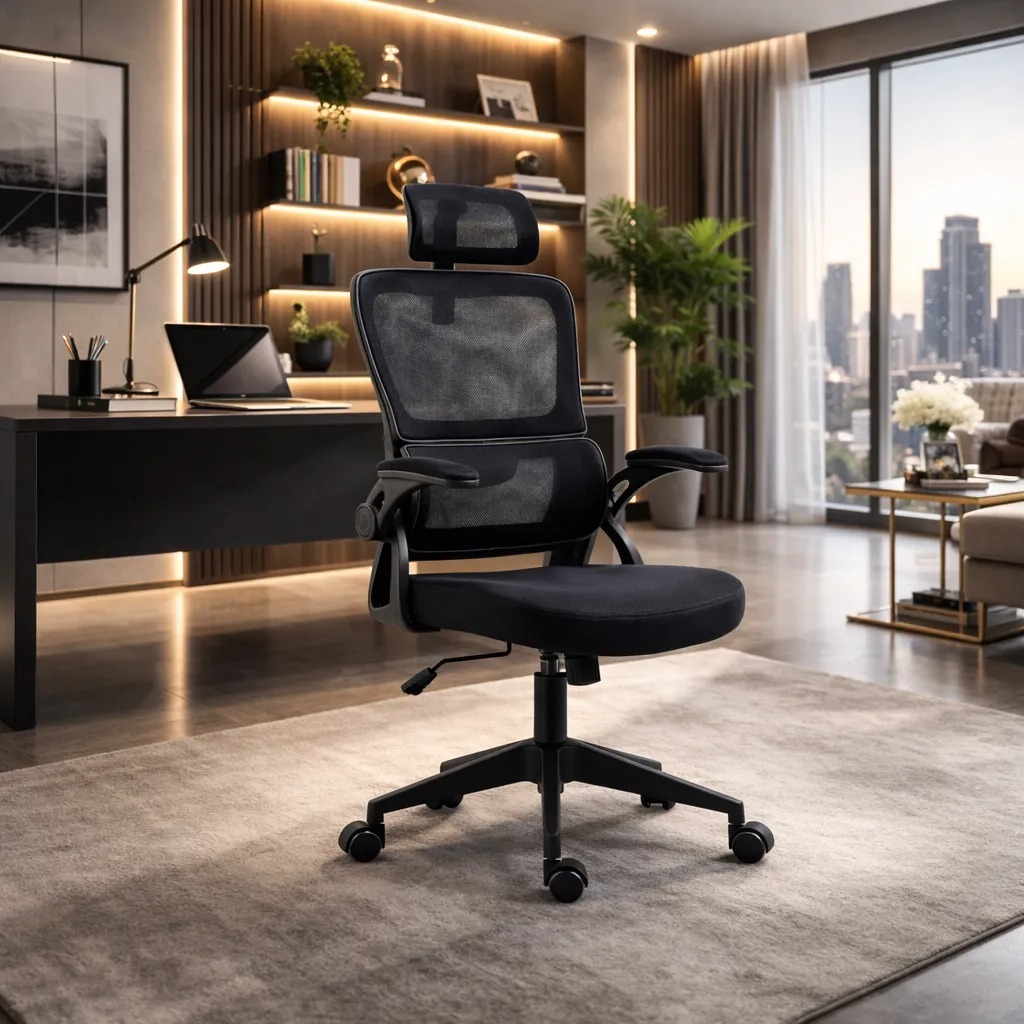 Cadeira Escritorio Posture Xhocb07 Ergonomica Preta Fly