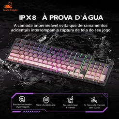 Teclado Semi Mecânico RGB Resistente Com Teclas Macias Ideal para Trabalho e Games Diários
