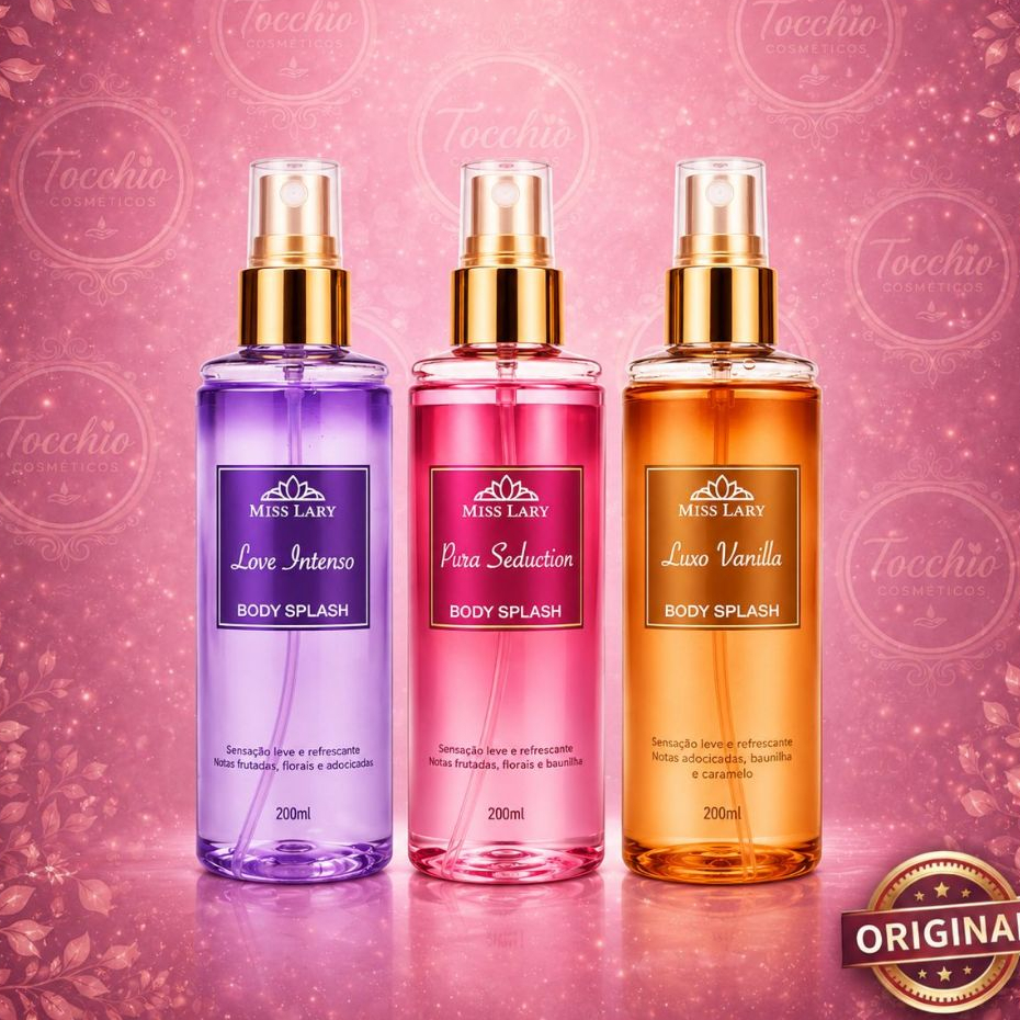 Body Splash MISS LARY Feminino Original  200ml Desodorante Corporal Perfume Colonia com Alta Fixação