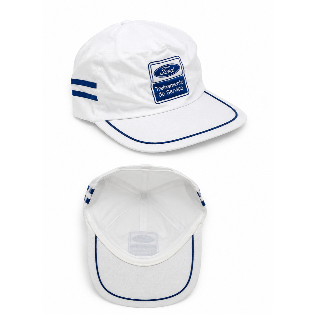 Boné Ford Aba Curva Masculino Regulável Branco