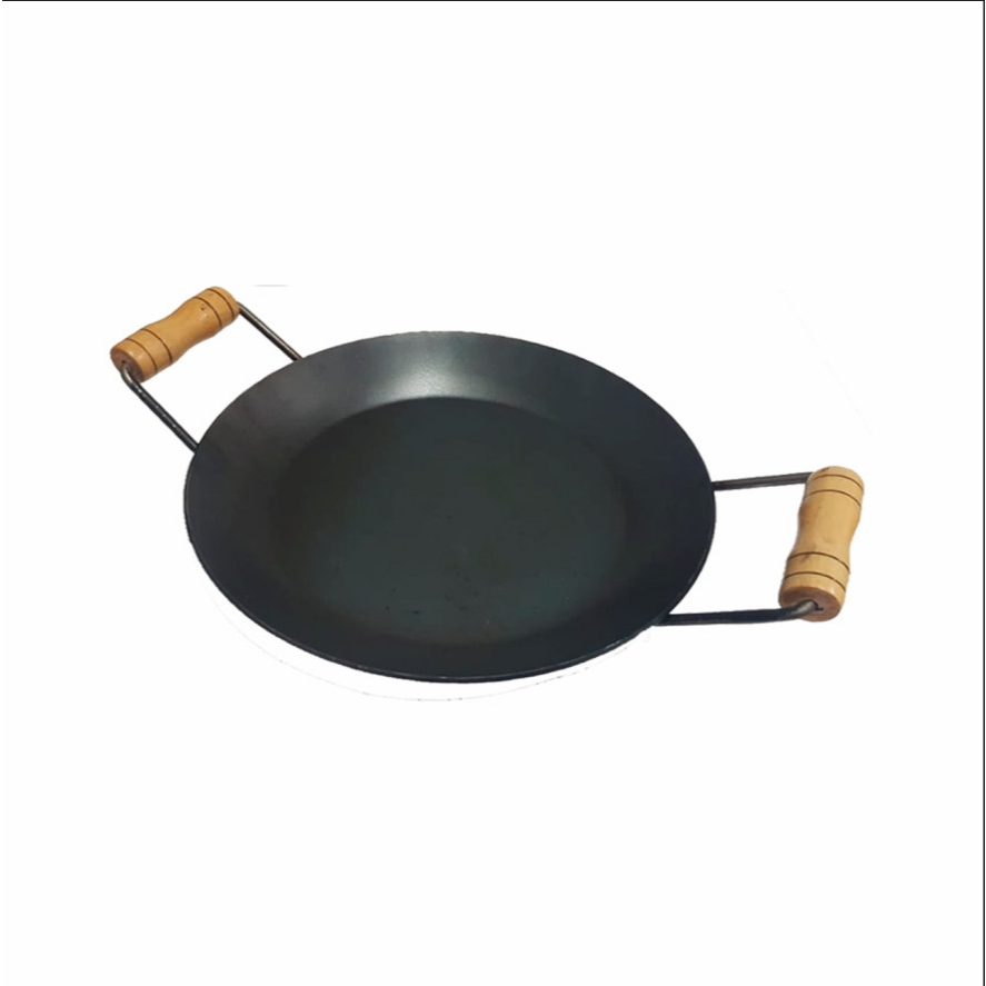 Disco de Arado Tacho Porções - Chapa de Arado com Alça de Madeira 45cm, Ideal para Fogão e Churrasco