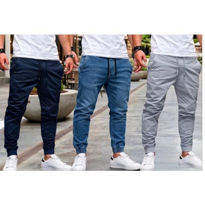 Kit 3 Calças Jogger Masculina Premium Slim Corte Moderno Caimento Perfeito Tendência 2026