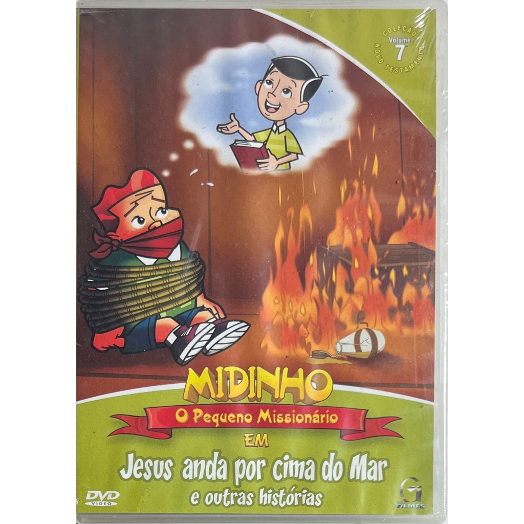 Midinho: O Pequeno Missionário – Jesus anda por cima do Mar e outras histórias - DVD Original