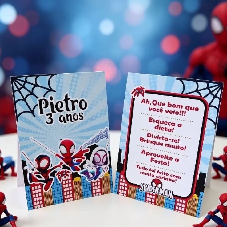Kit Plaquinha de Agradecimento Homem Aranha e Seus Amigos- Centro de Mesa- Personalizados-Lembrancinha- Festa- Decoração