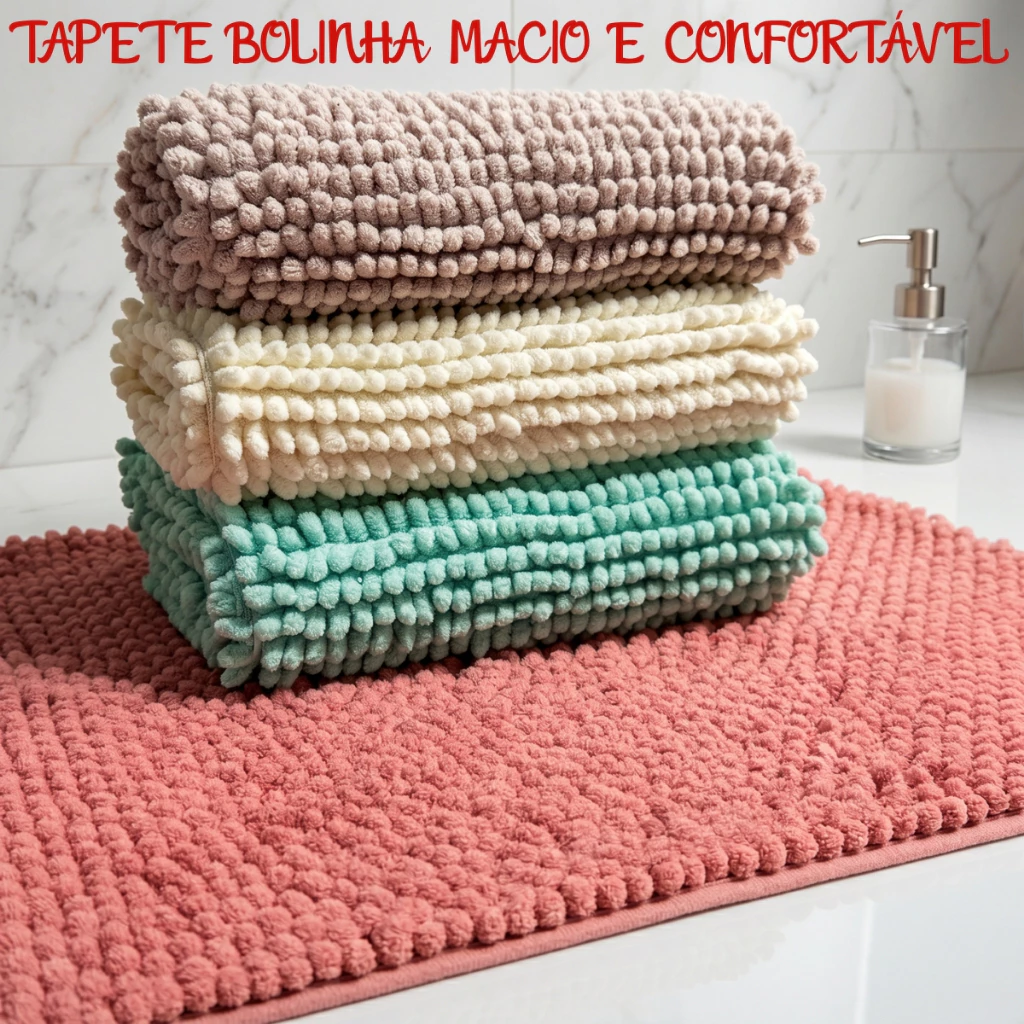 Tapete Bolinha Antiderrapante Microfibra Toque Suave Super Macio — imagem 1