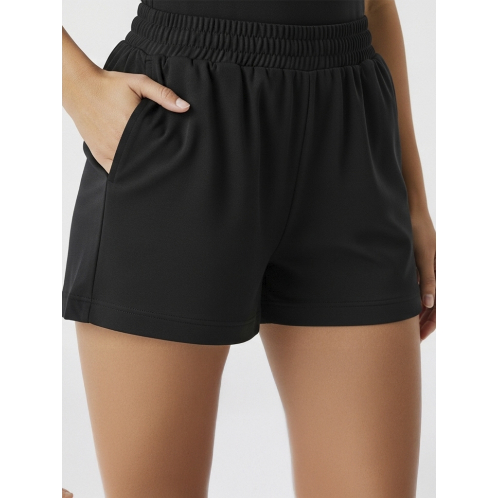 Short Feminina Casual Moda Praia Bermuda Lisa Leve Conforto Premium Tendência Verão