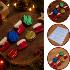 1~10 Forma bwb APLIQUES BOLINHAS E BOTINHAS simples 12g de acetato para chocolate natal 2023 Cód. 10372 (CHOCO)