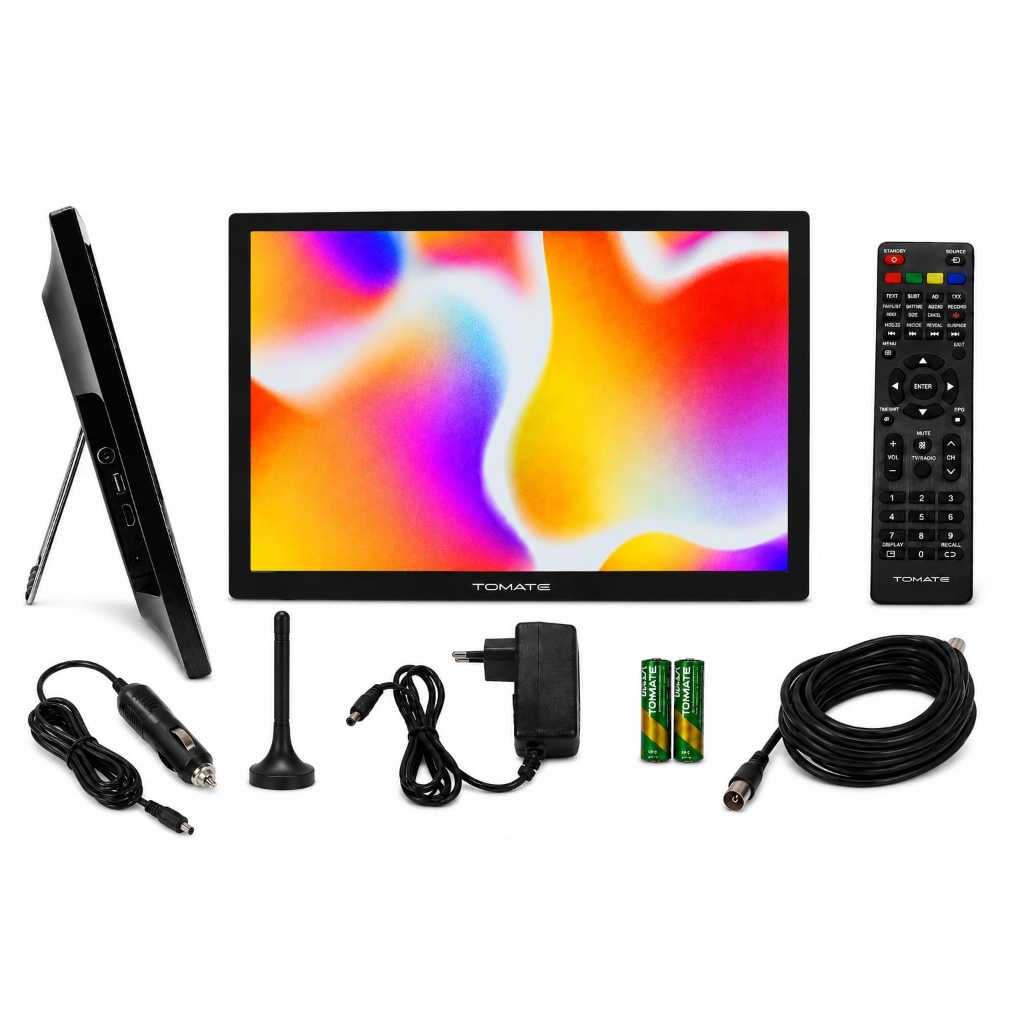 TV Portátil 19"Camihão  com Antena Digital  Tela Slim adaptador 12v Som Embutido  HDMI