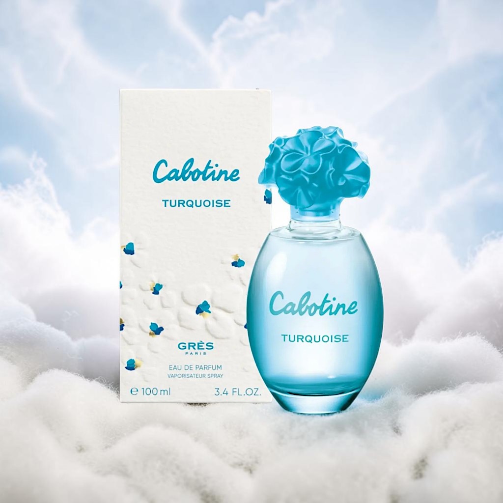 Perfume Cabotine Turquoise Grès Paris Eau de Parfum 100ml – Feminino, Floral Aquático Refrescante e Delicado