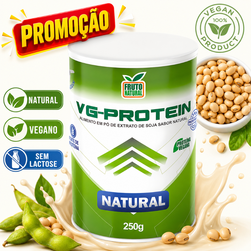 Whey Protein Vegano Natural Proteína em Pó 250g Suplemento Fitness