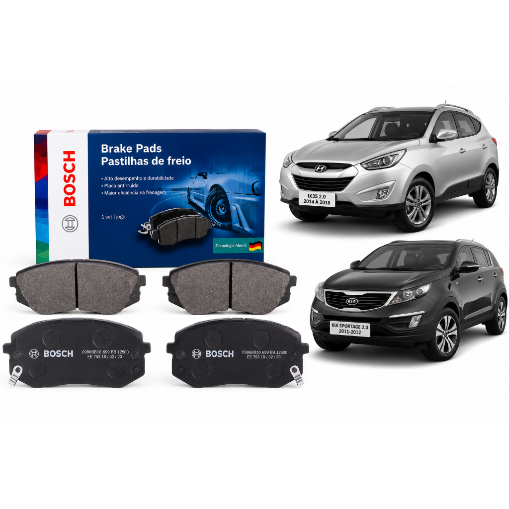 Pastilha De Freio Dianteira Bb1296 Hyundai E Kia