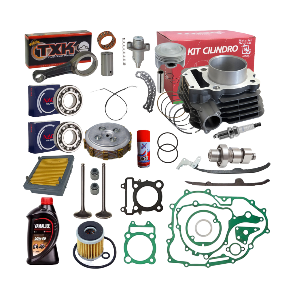 Kit Motor Completo Fazer 250 Lander Ténéré Biela Cabo Embreagem