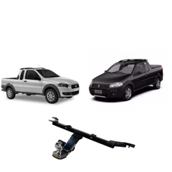 Engate Fiat Strada 1998 a 2020 Reforcel Reboque Rabicho Protetor 500KG