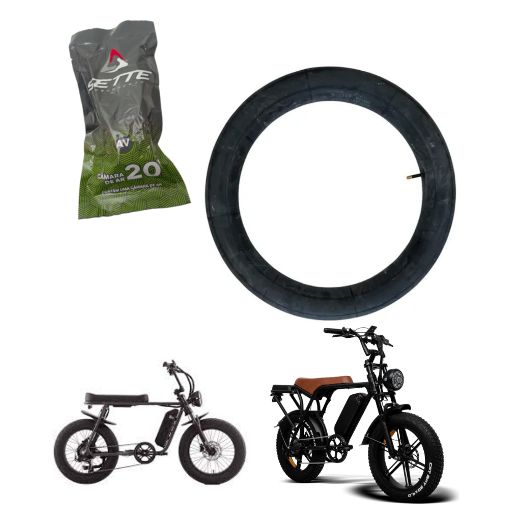 Câmara De Ar Aro 20 X 4.0 / 4.9 Bicicleta Elétrica E-bike Fat Bike Street Go Inow Pneu Balão Reforçada