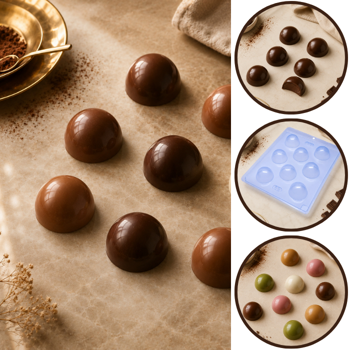 1~10 Forma Simples Bombom Grande 11-(A6) em Acetato BWB Para Bombom e Doces de Chocolate e Confeitaria.(CHOCO)