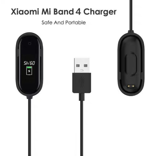 Cabo Carregador USB Compatível Xiaomi Mi Band 4 Smartwatch Carregamento Magnético