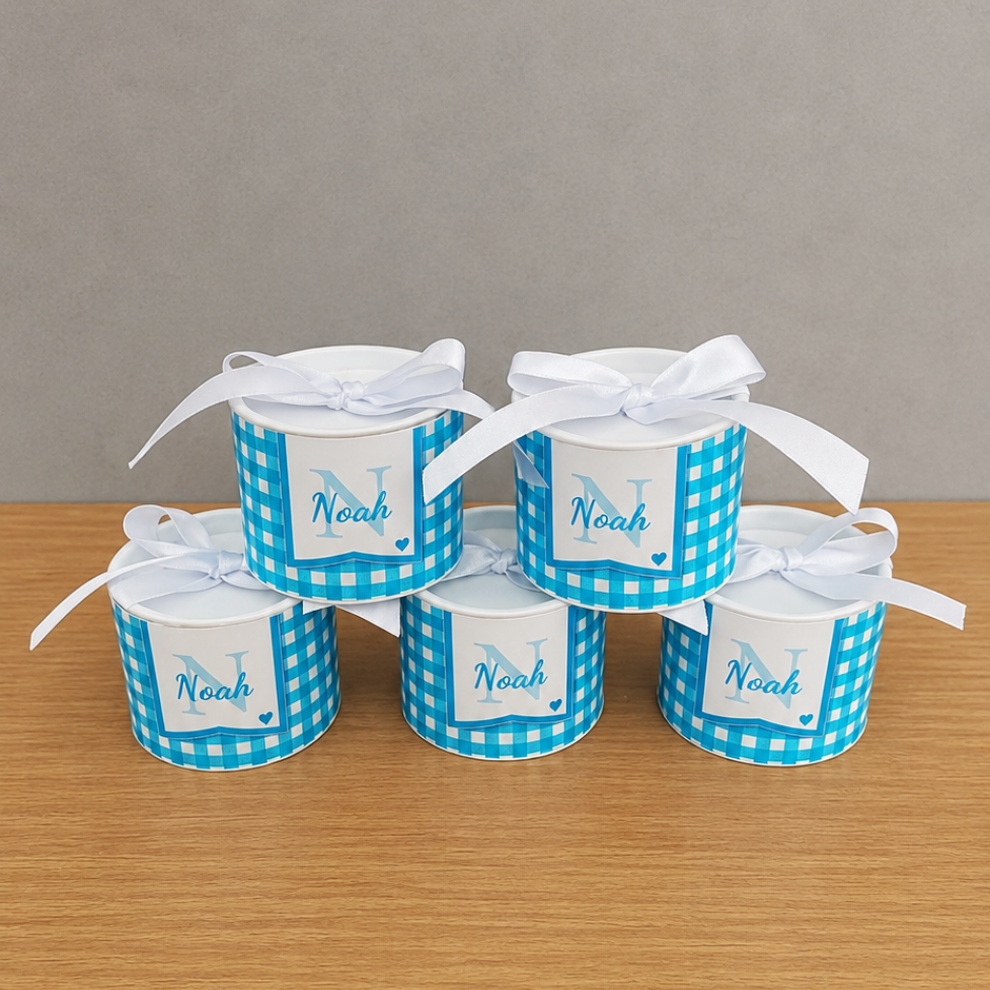 Lata Personalizada 5x6 Maternidade Chá De Bebê Aniversário Lembrancinhas De Festas Casamento