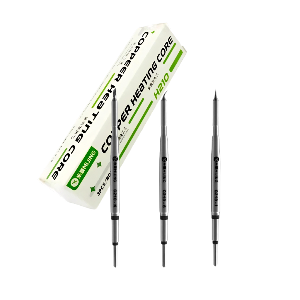 Kit de Pontas 3 Pontas Para Ferro De Solda C210 Mijing