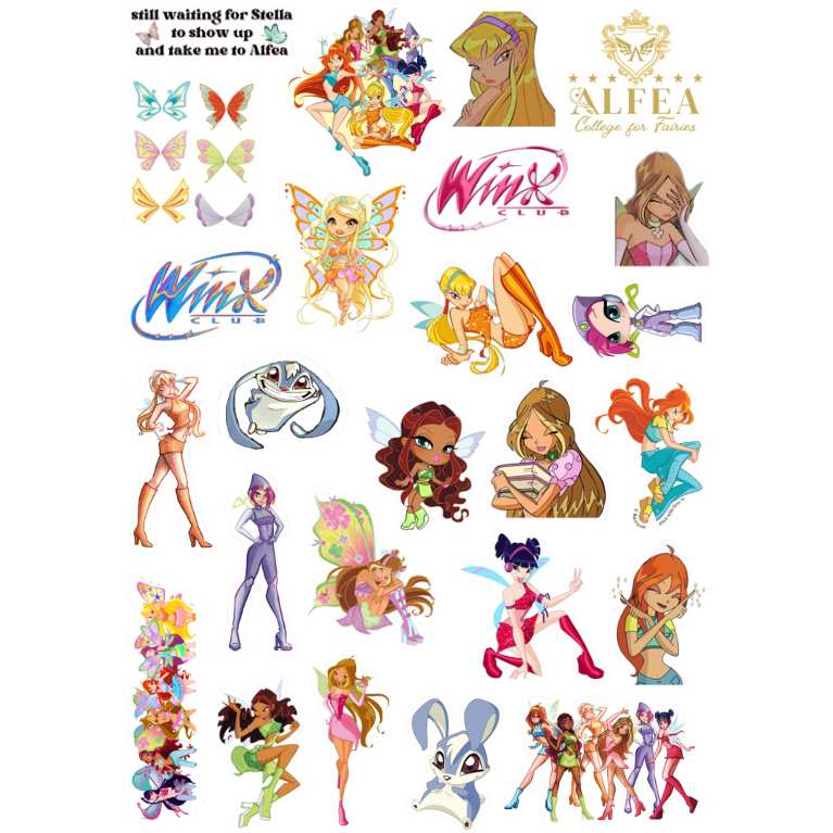 Adesivos Stickers Clube das Winx - Winx Club