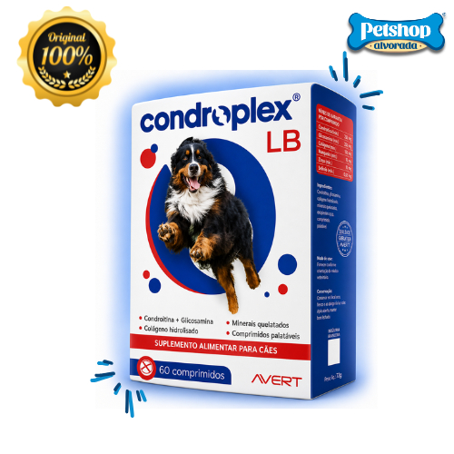 Condroplex Lb 120g 60 Comprimidos Suplemento Cães Avert