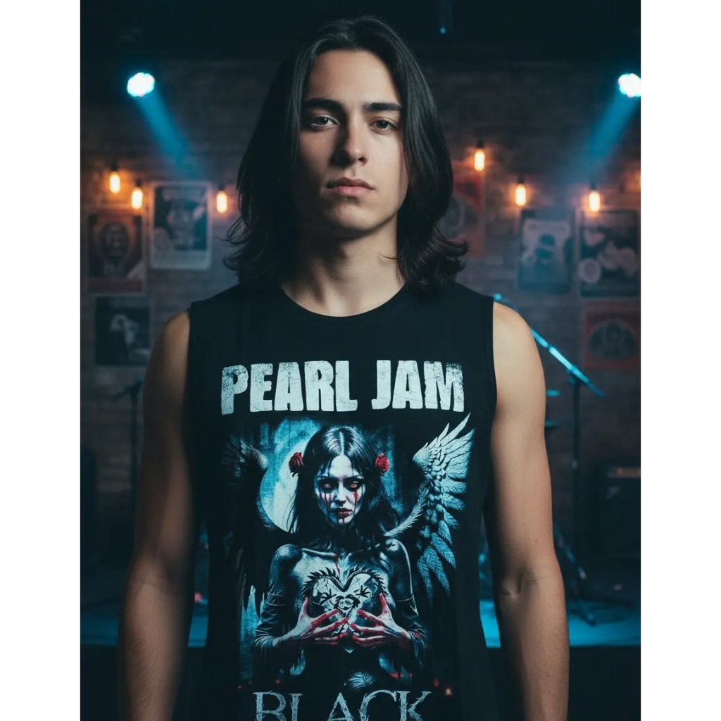 Camiseta Regata Pearl Jam - Black