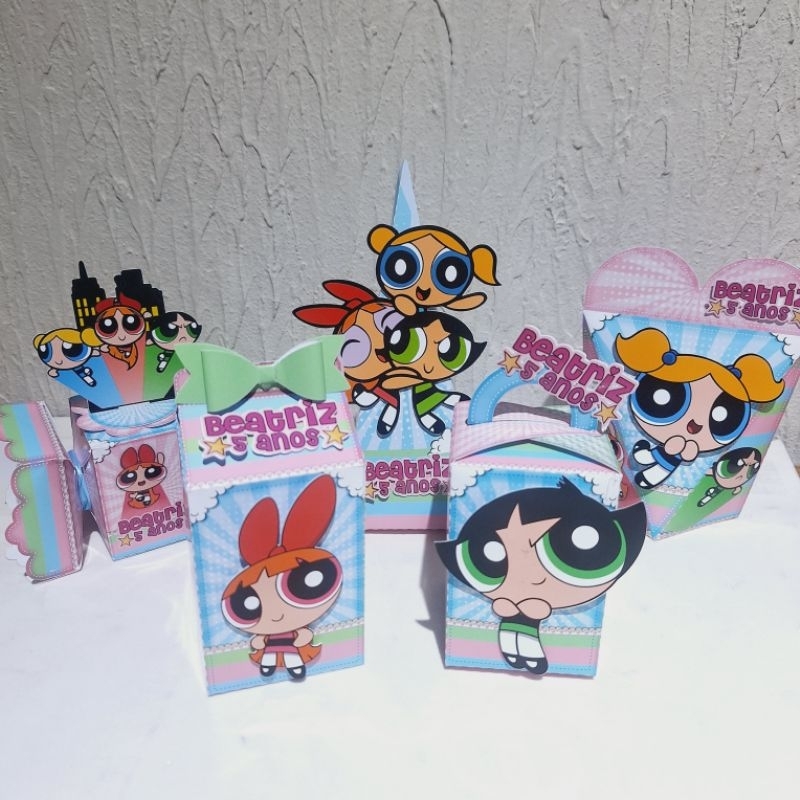 Kit Caixinhas Personalizadas - As Meninas Super Poderosas - Lembrancinhas - Aniversario