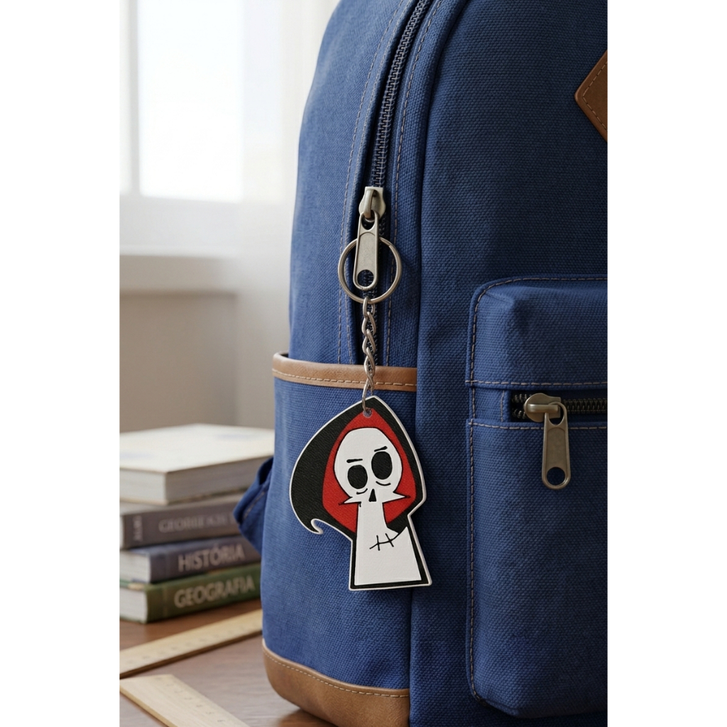 Chaveiro Puro Osso Billy E Mandy Cartoon Acessório Divertido Para Mochila Estojo Colecionável Retro