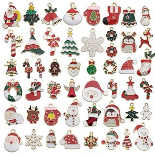 50 Peças Pingente Bijuteria Natal Colorido Sortidos Resina