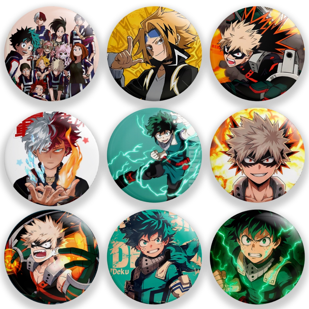 Botton Otaku Boku No Hero My Hero Academia | Unitário ou Kit | Escolha os Modelos