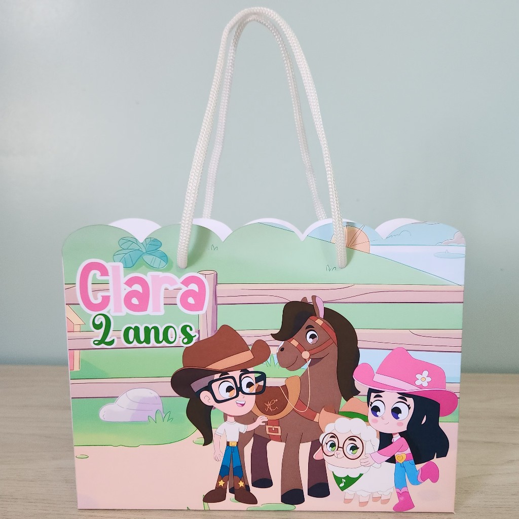 Sacolinha Personalizada Boiadeirinha | kit 10-20-30 | Festa Infantil | Lembrancinha | Aniversário