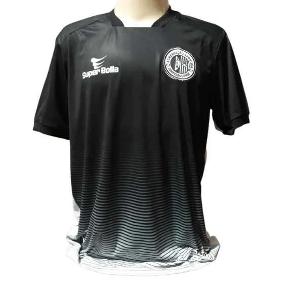 CAMISA DO TIME AGREMIAÇÃO SPORTIVA ARAPIRAQUENSE DE ALAGOAS PRETA TAMANHO G MEDIDAS 76X57 SUPER BOLLA