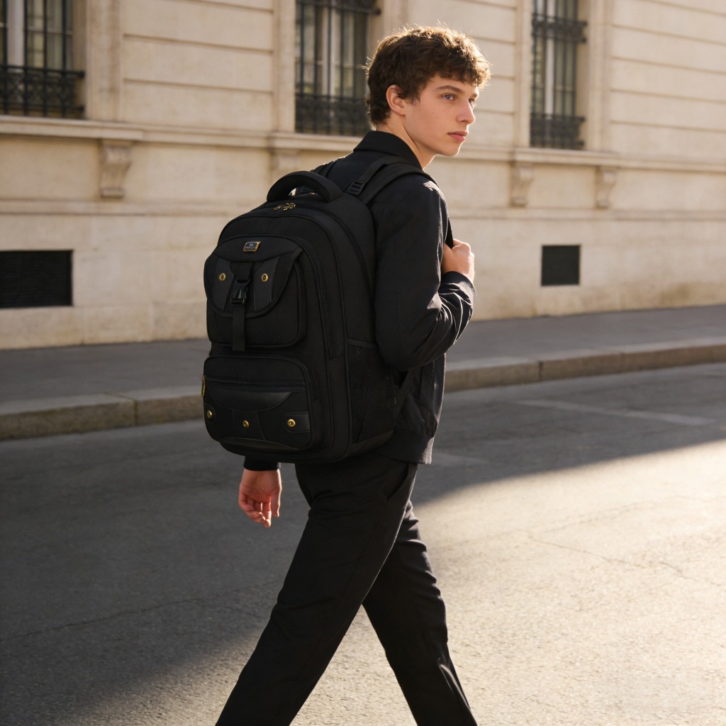 Mochila Unissex Retrô Impermeável Durável Grande Capacidade para Escola Faculdade Viagem Trabalho e Uso Diário — imagem 2 de 2