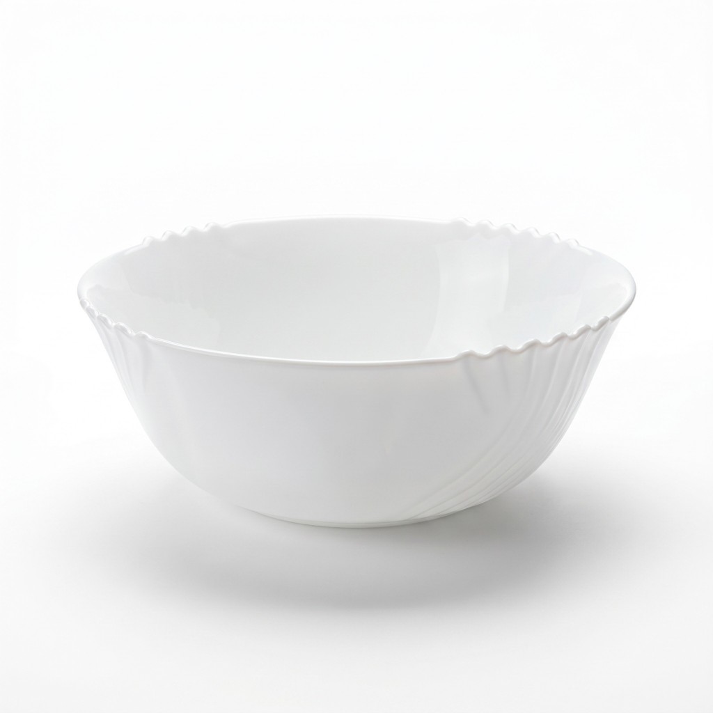 Tigela Bowl Sun Vidro Branco Opalina 2.1 Litros Grande Resistente Mesa Cozinha