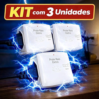 Kit 3un Protetor Contra Raios surtos picos - alta tensão -  Eletro