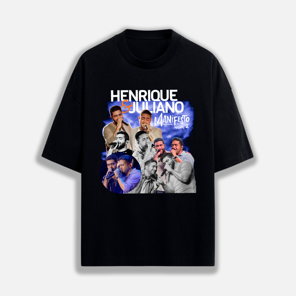 Camiseta Henrique e Juliano Show Sertanejo Country Album Manifesto