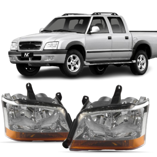 Par/UN Dianteiro Farol S10 2001 2002 2003 2004 2006 2007 2008 2009 2010 2011 Ambar 1ªLinha Novo