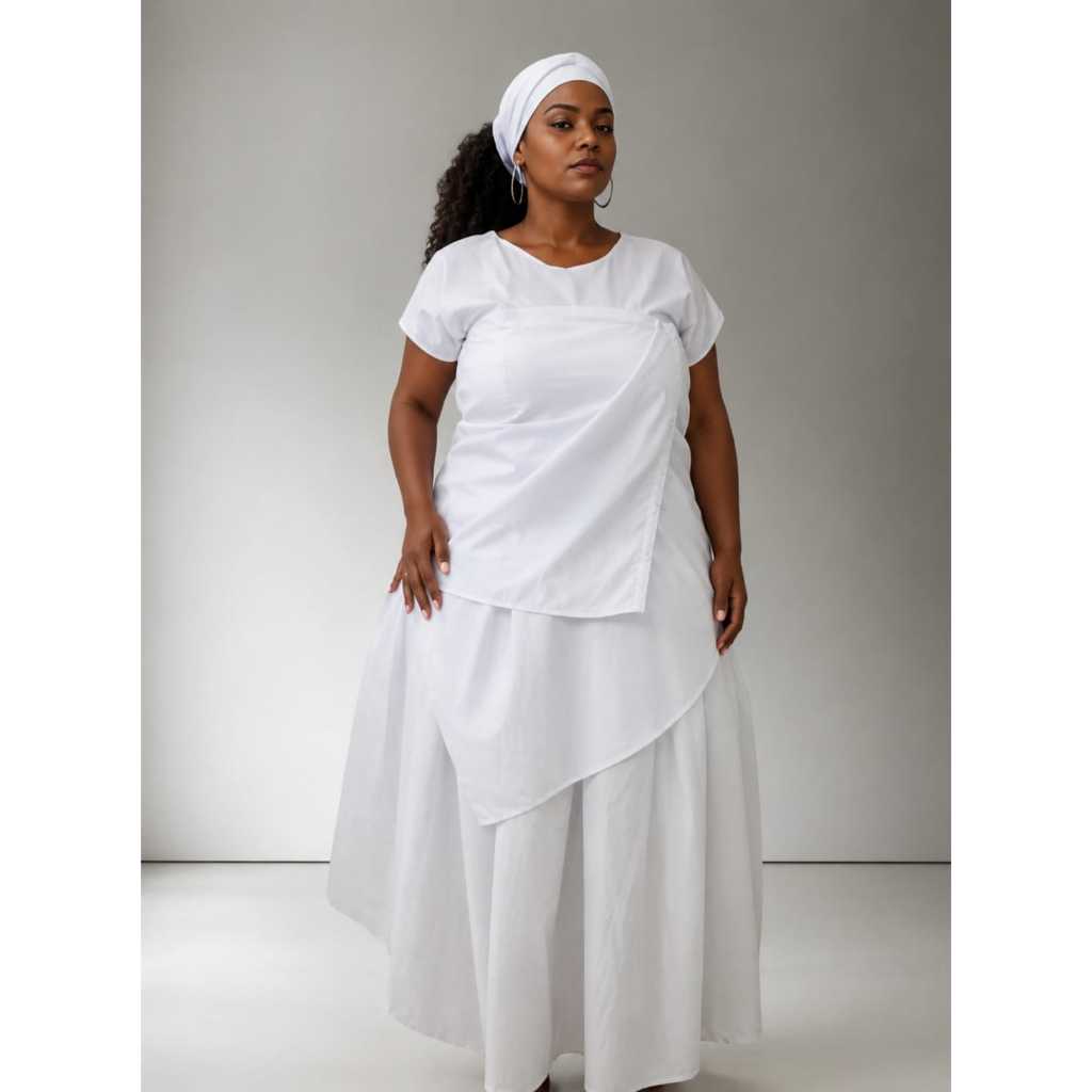 PANO DE COSTA ALAKA BRANCO UMBANDA CANDOMBLE