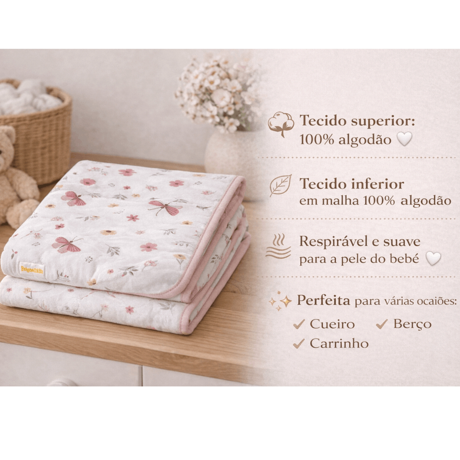 Manta para bebê menina menino cueiro 100% algodão mantinha varias estampas — imagem 2 de 2