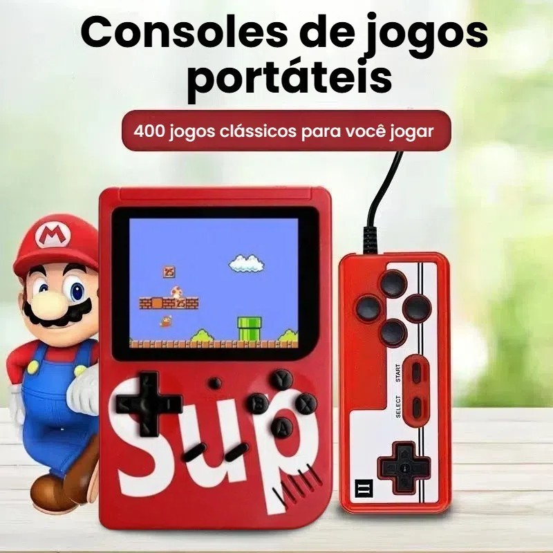 Mini 400 Game Nintendo Vídeo Portátil Jogos Sup Retrô Clássicos Antigos Anos 80