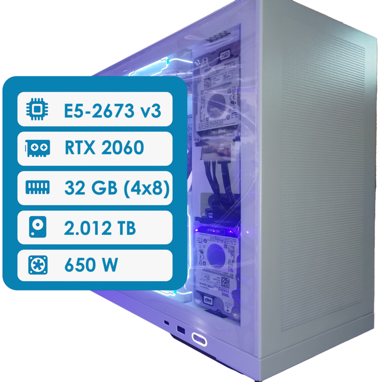 PC Gamer | Home X99 (+ TPM 2.0) - E5-2673 v3 / RTX 2060 / 32 GB 1600 MHz / SSD + HDD (2.012 TB) / 650 W