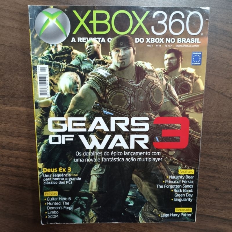 Revista Xbox 360 Nº 44 Gears Of War 3 Lego Harry Potter Agosto 2010