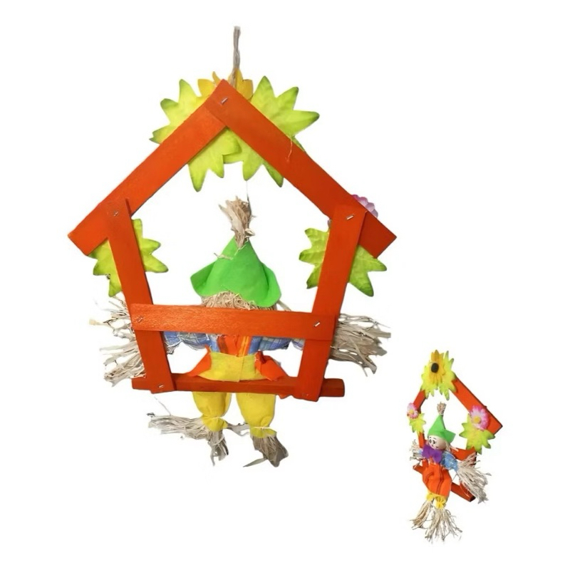 Boneco Junino Na Casinha | 32Cm | Decoração Festa Junina | Enfeite De Porta | São João | Palha