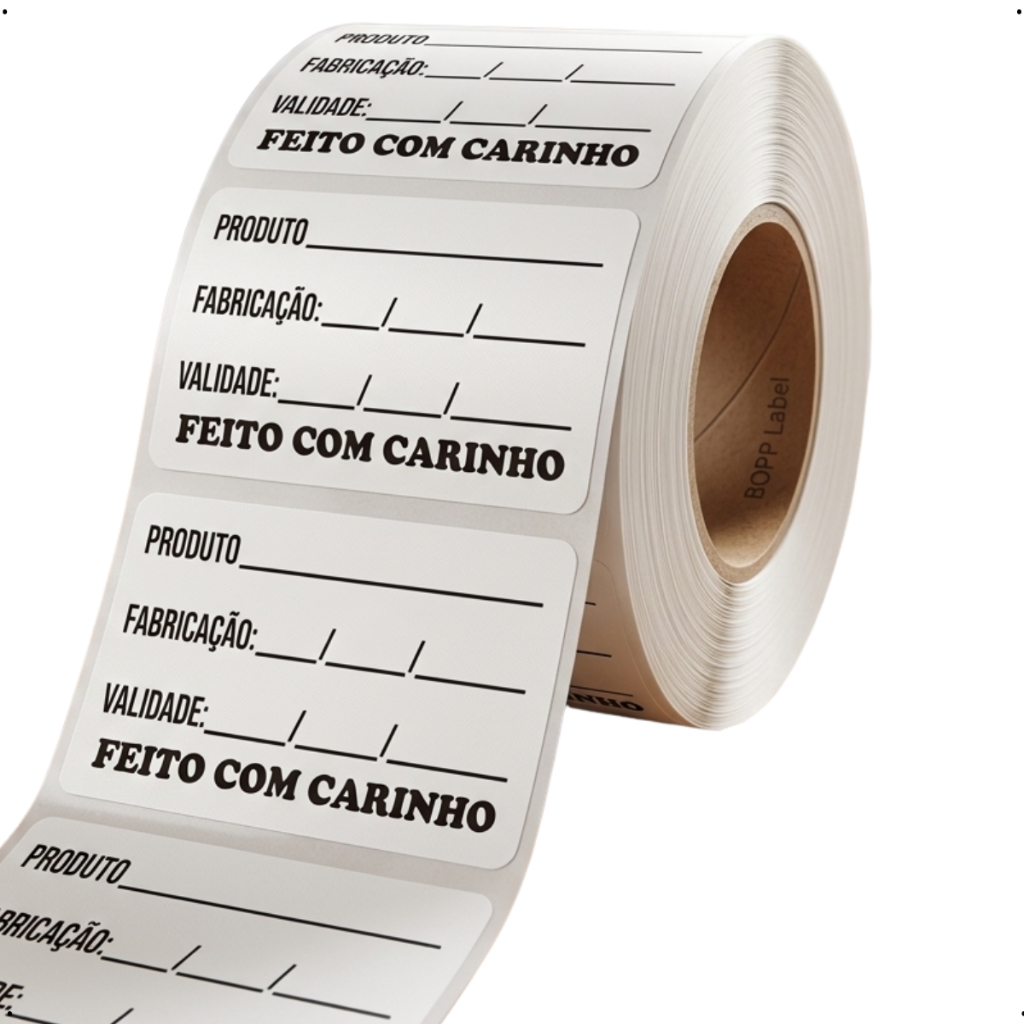 Etiqueta BOPP para Alimento congelado Validade De Alimento Anvisa 50x30mm Manipulação e Congelamento