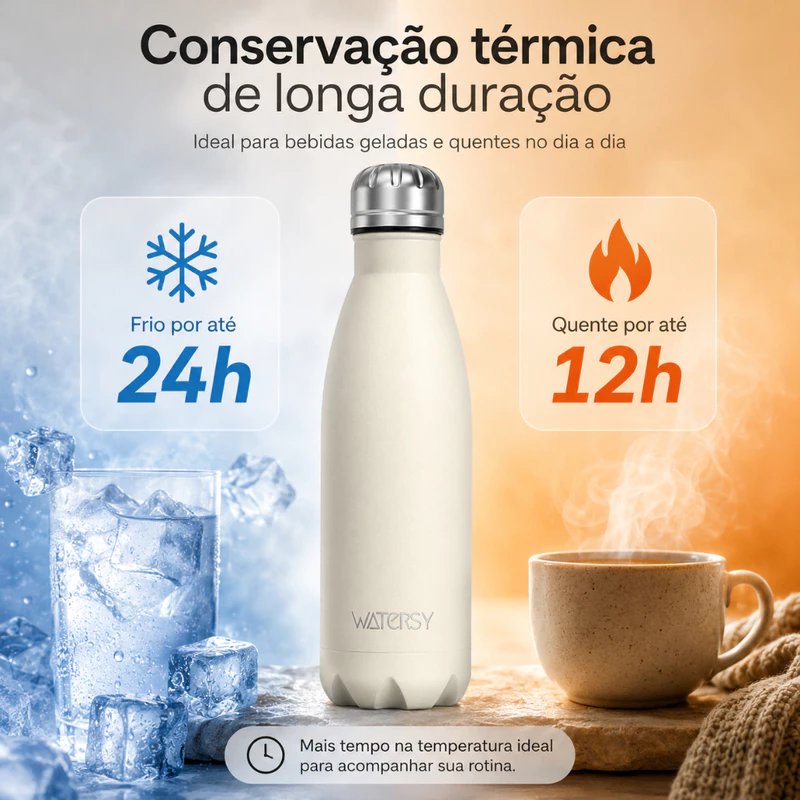 Garrafa Térmica Watersy em Aço Inoxidável 304 Portátil 500ml — foto 2